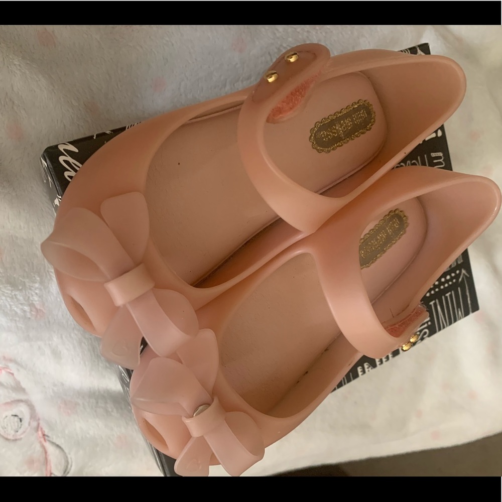 Mini Melissa nude shoes size 8